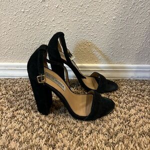 Steve Madden chunky black heels, size 5